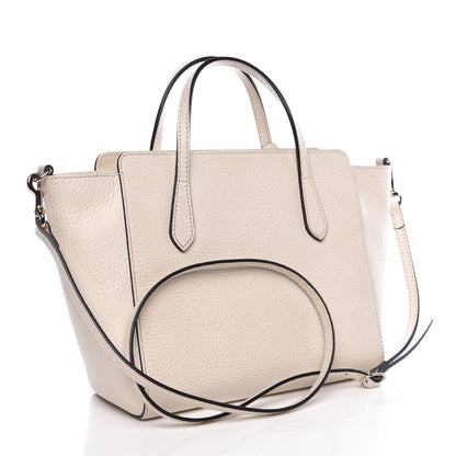 Gucci Dollar Calfskin Mini Swing Top Handle Bag Mystic White 3 of 6