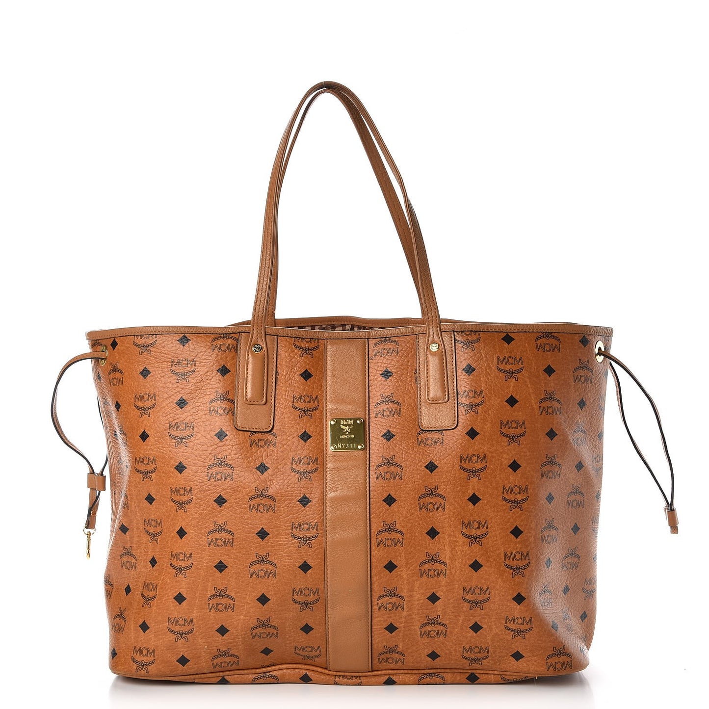 Visetos Large Liz Reversible Shopper Tote Cognac