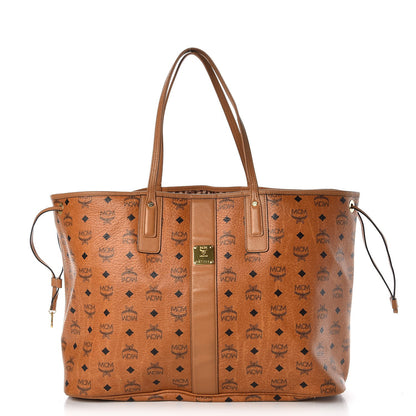 MCM Visetos Large Liz Reversible Shopper Tote Cognac 3 of 22