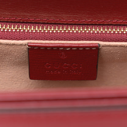 Gucci GG Supreme Monogram Azalea Calfskin Horsebit 1955 Shoulder Bag Beige Ebony New Cherry Red 6 of 10