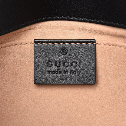 Gucci Calfskin Matelasse Mini GG Marmont Shoulder Bag Black 7 of 9