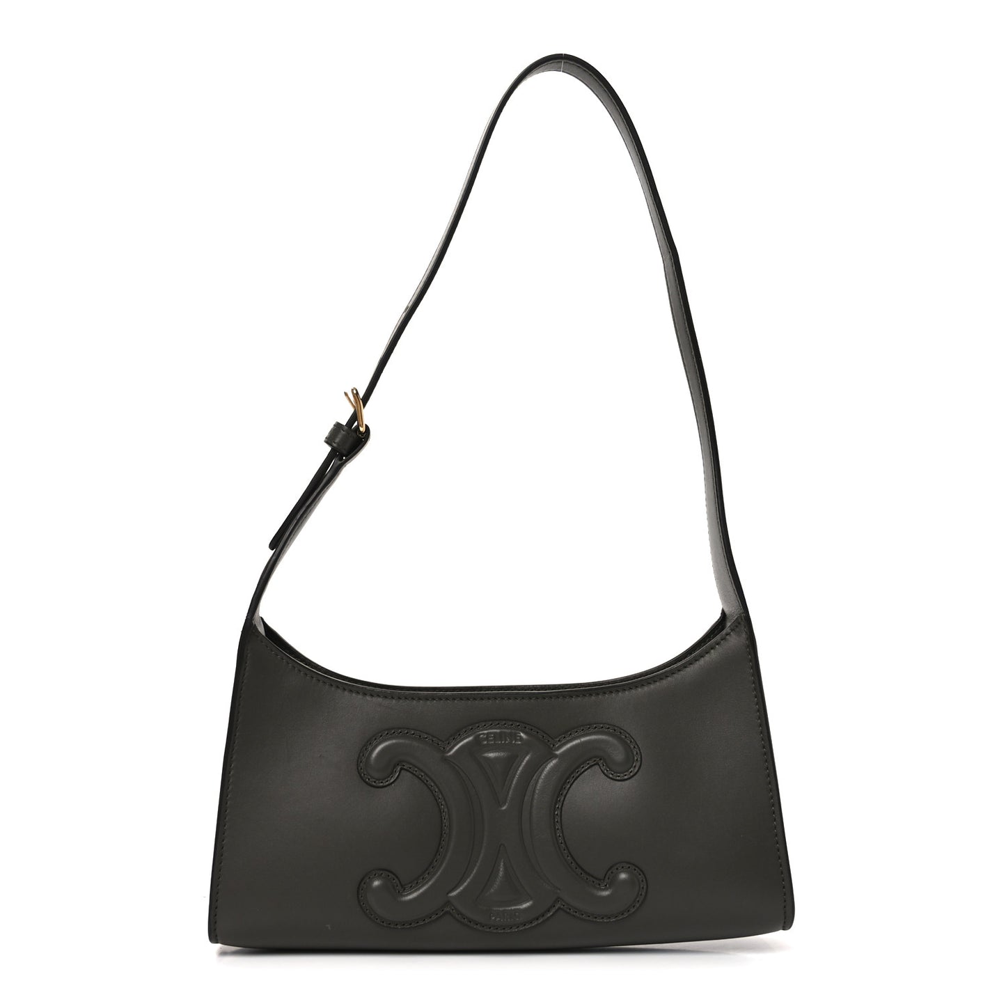 Smooth Calfskin Cuir Triomphe Shoulder Bag Dark Army