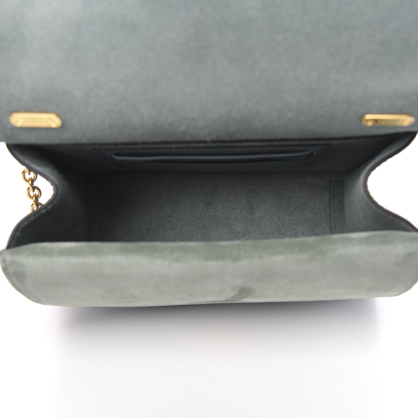 Small Classic Grain Small Harlow Chain Satchel Palm Green