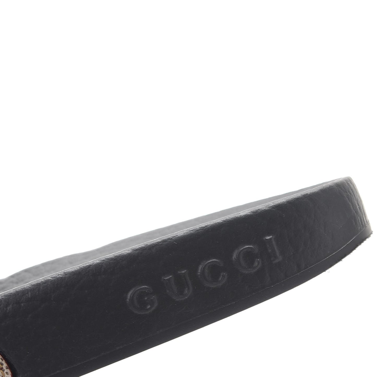 GG Supreme Monogram Tian Print Slide Sandals 35 36 Black Ebony Multicolor