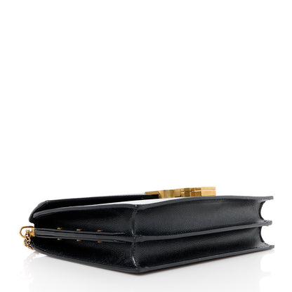 Saint Laurent Grain De Poudre Monogram Cassandra Clasp Bag Black 4 of 11