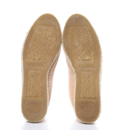 Chanel Lambskin CC Espadrilles 36 Beige Black 6 of 12
