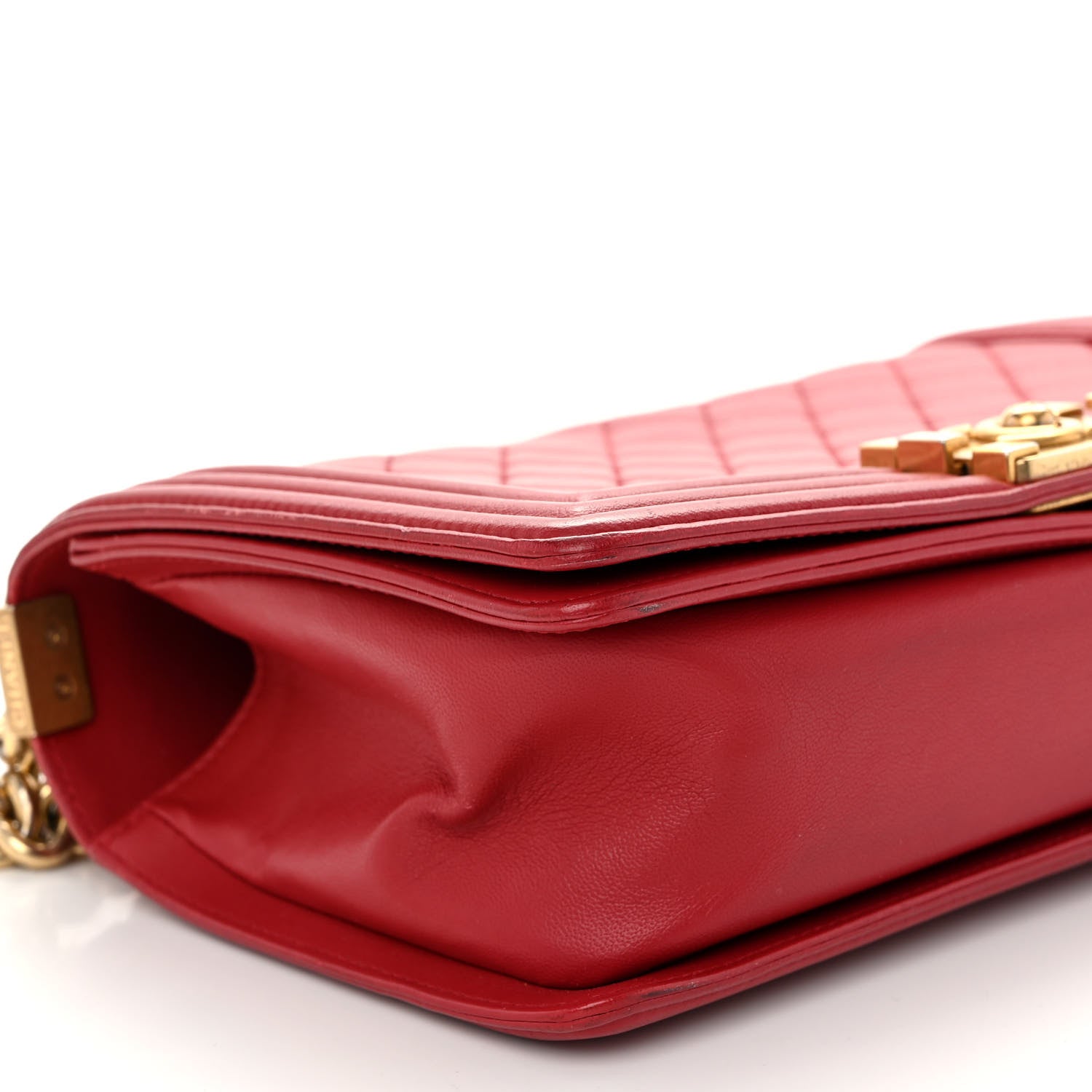 Chanel Lambskin Quilted Medium Boy Flap Red 8 of 9