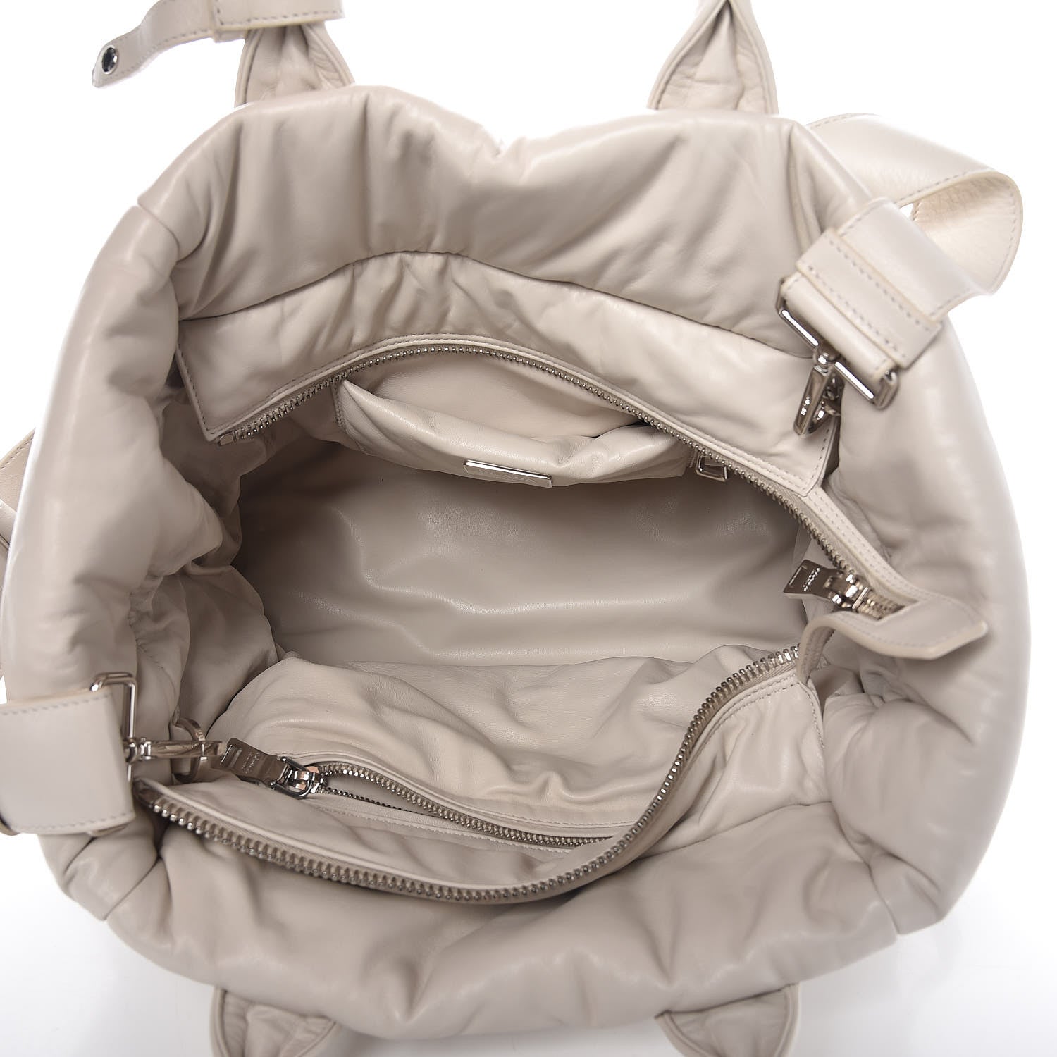 Prada Nappa Bomber Tote Bianco 5 of 8
