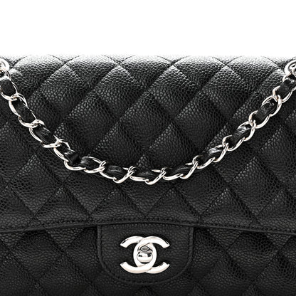 Chanel Caviar Quilted Medium Double Flap Black 8 of 10