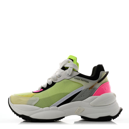 Louis Vuitton Monogram Calfskin Run 55 Sneakers 36.5 Pink White Yellow 1 of 8