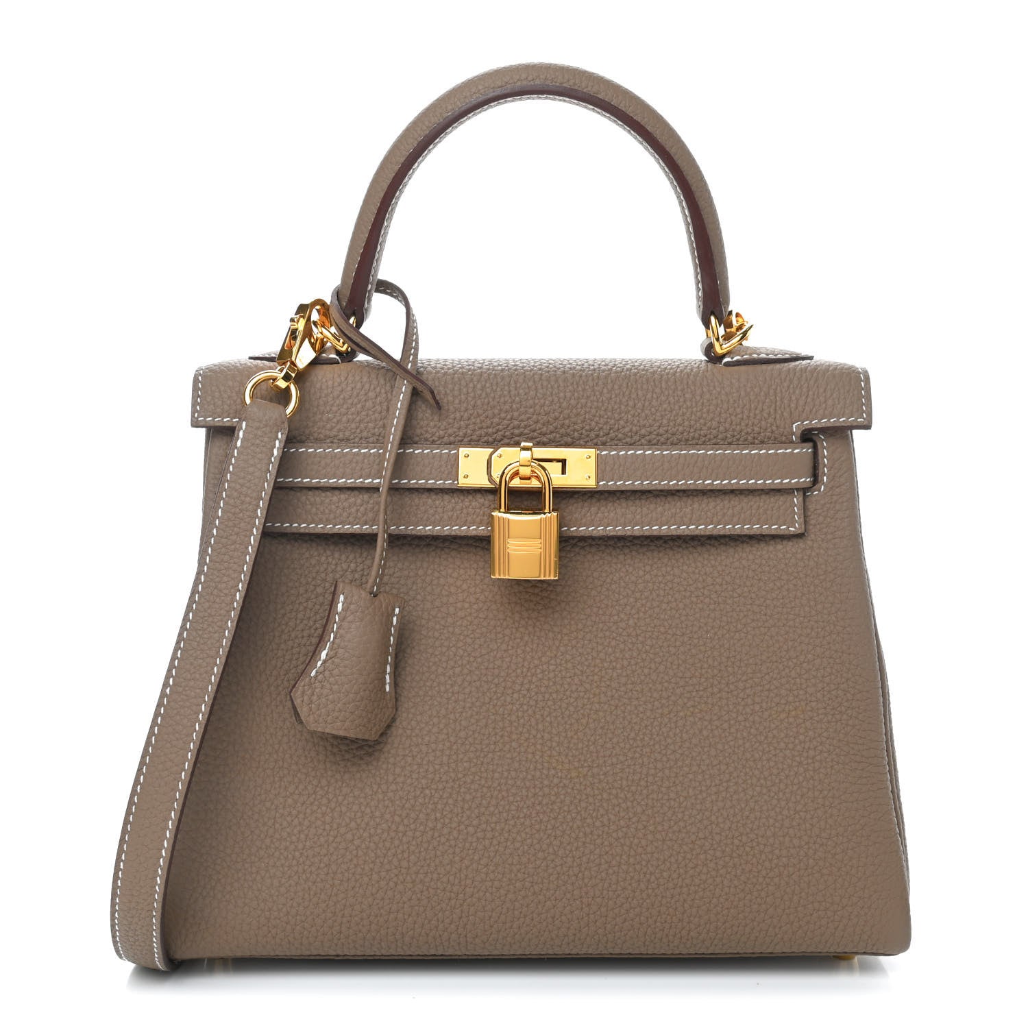 Hermes Togo Kelly Retourne 25 Etoupe 1 of 11