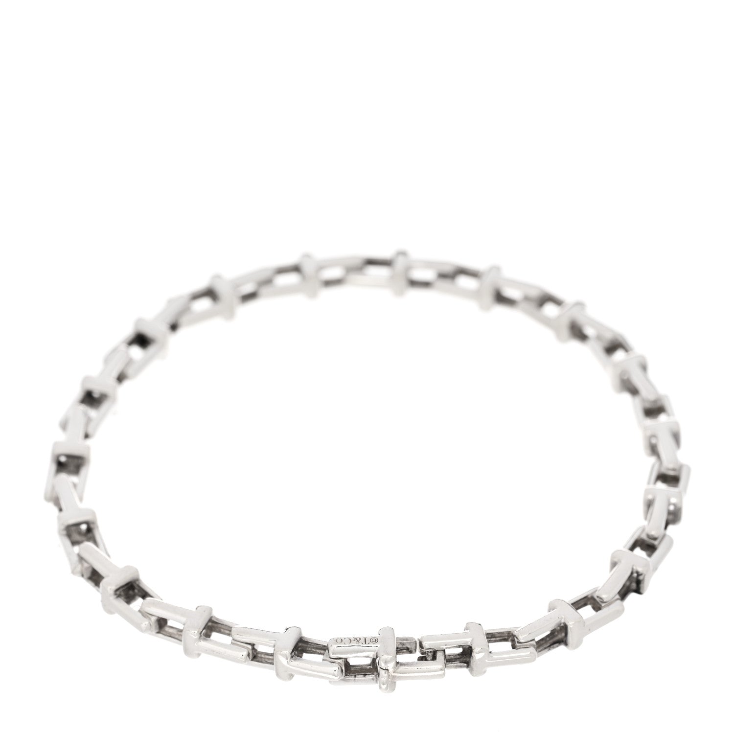 Tiffany Sterling Silver Narrow T Chain Bracelet 2 of 3