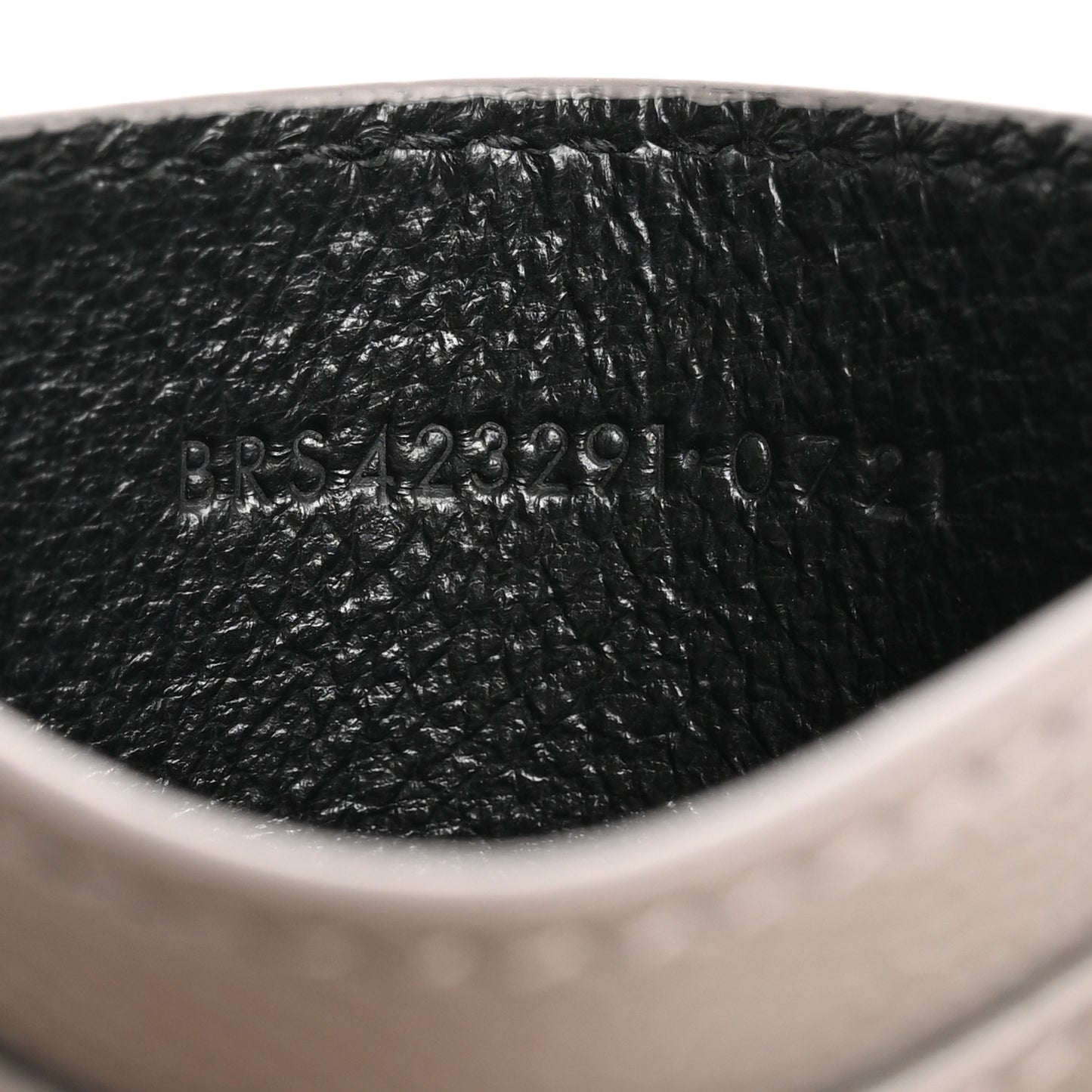 Grain De Poudre Matelasse Chevron Monogram Credit Card Case Fog