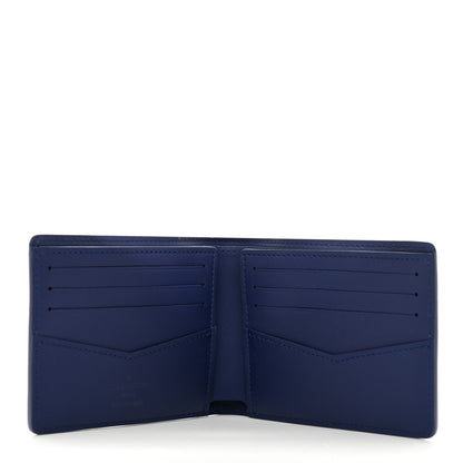 Louis Vuitton Cowhide Monogram Bandana Slender Wallet Blue 5 of 8