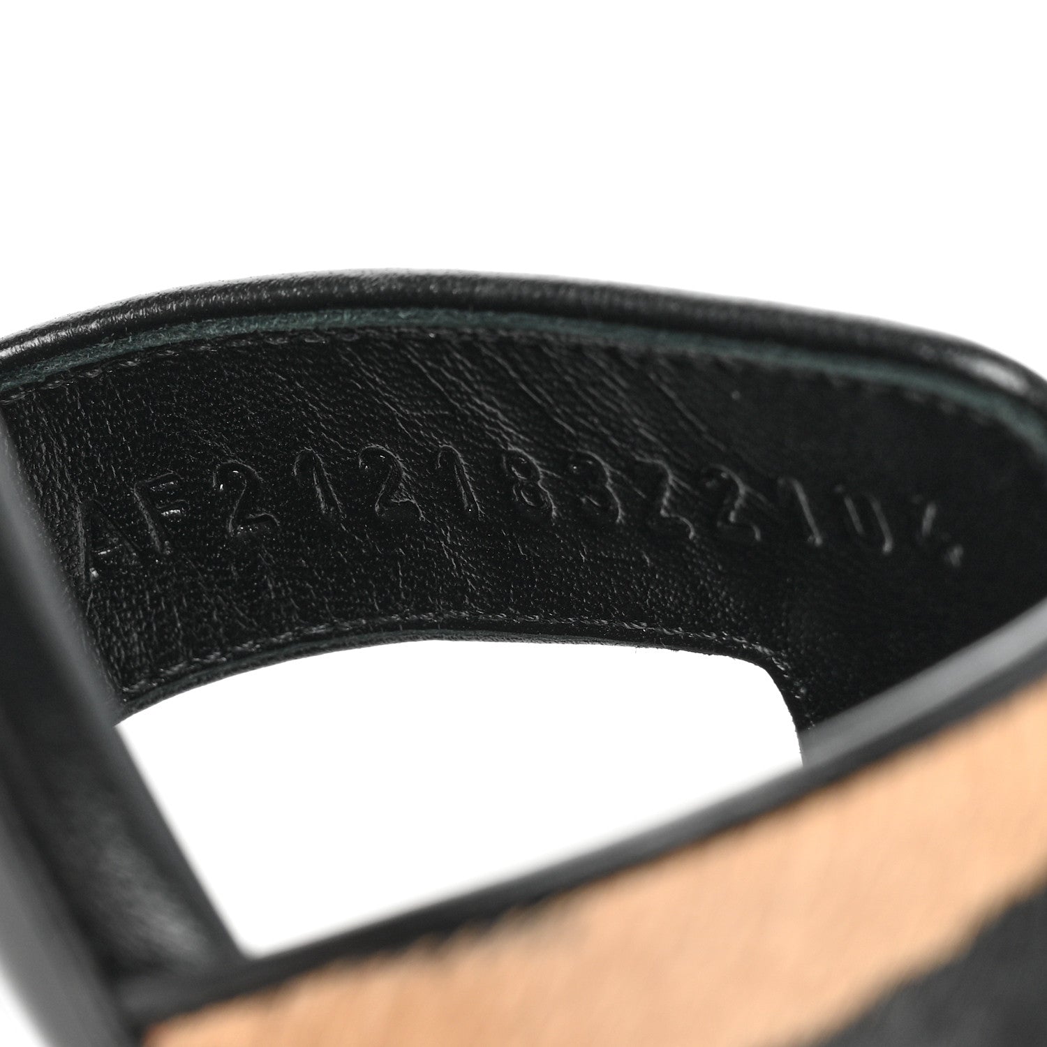 Hermes Moire Goatskin Oasis Sandals 37 Black Beige 8 of 9