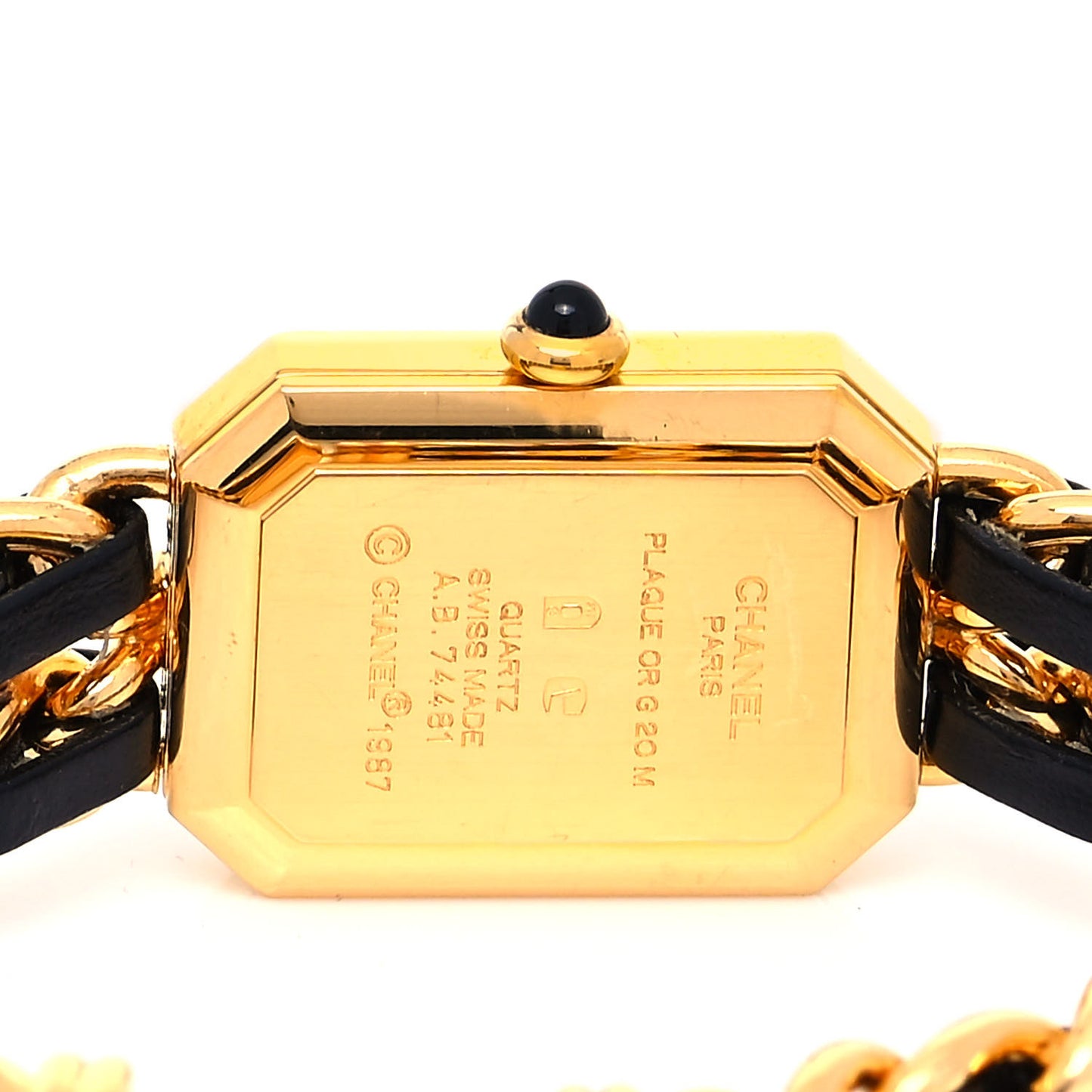 Stainless Steel Lambskin 20mm Chain Premiere Quartz Watch Gold L