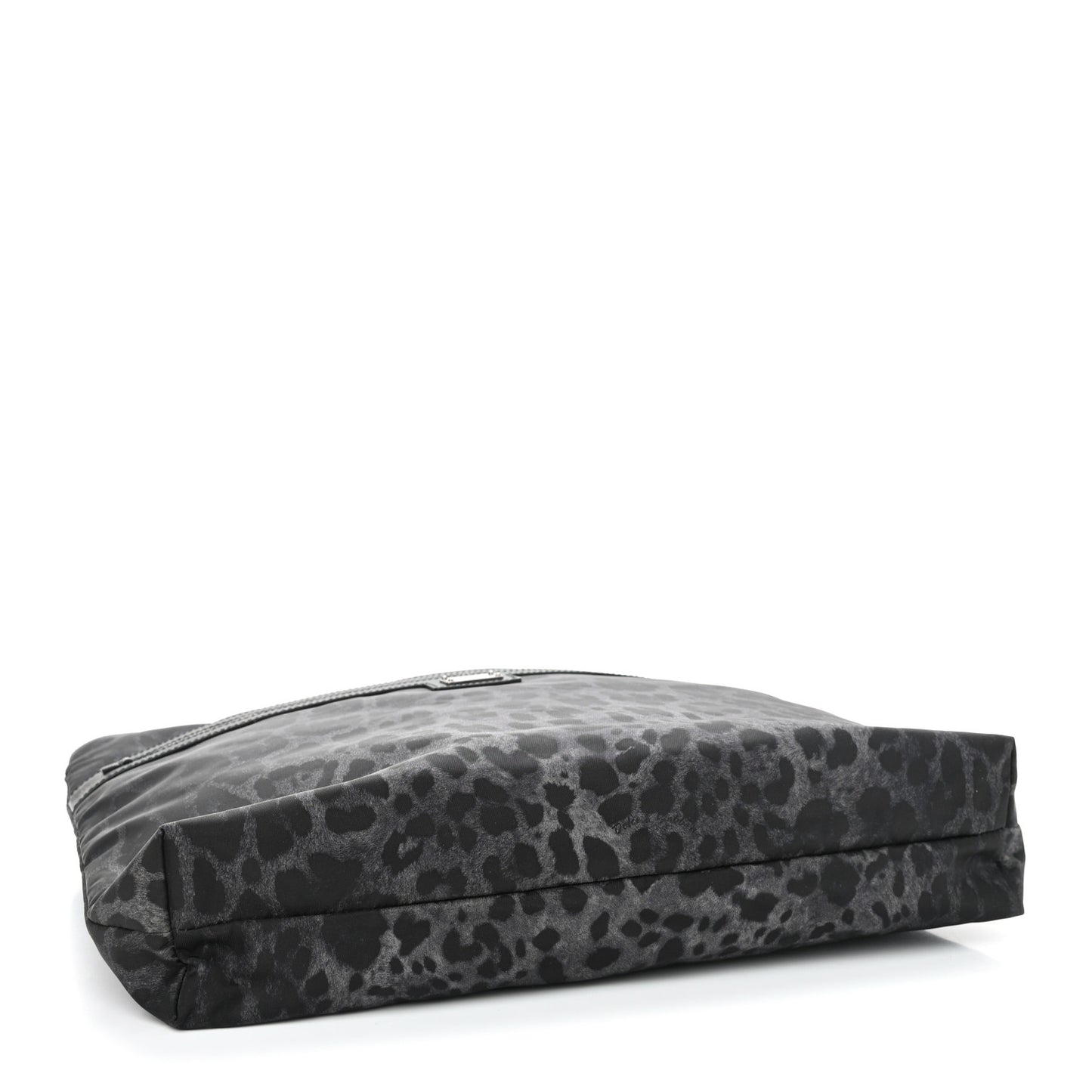 Nylon Leopard Reversible Tote Black