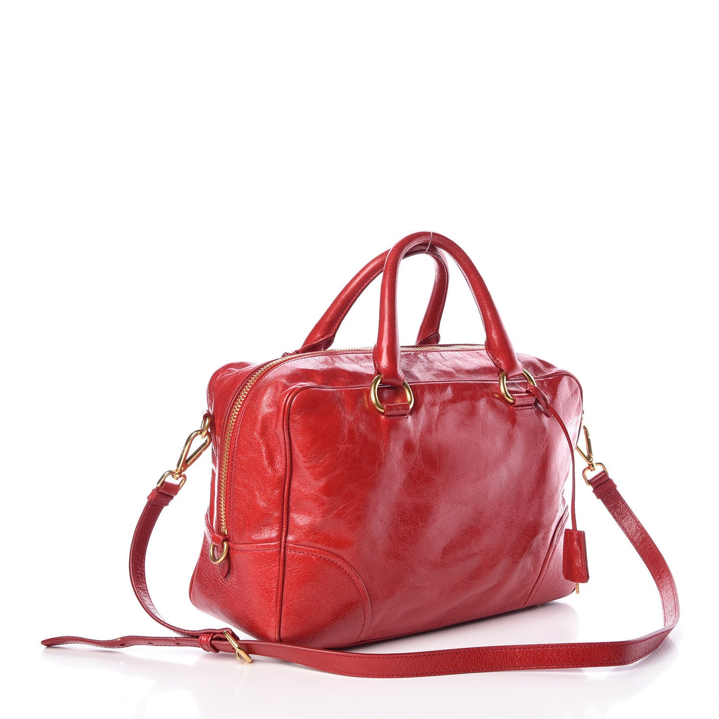 Vitello Shine Bauletto Rosso