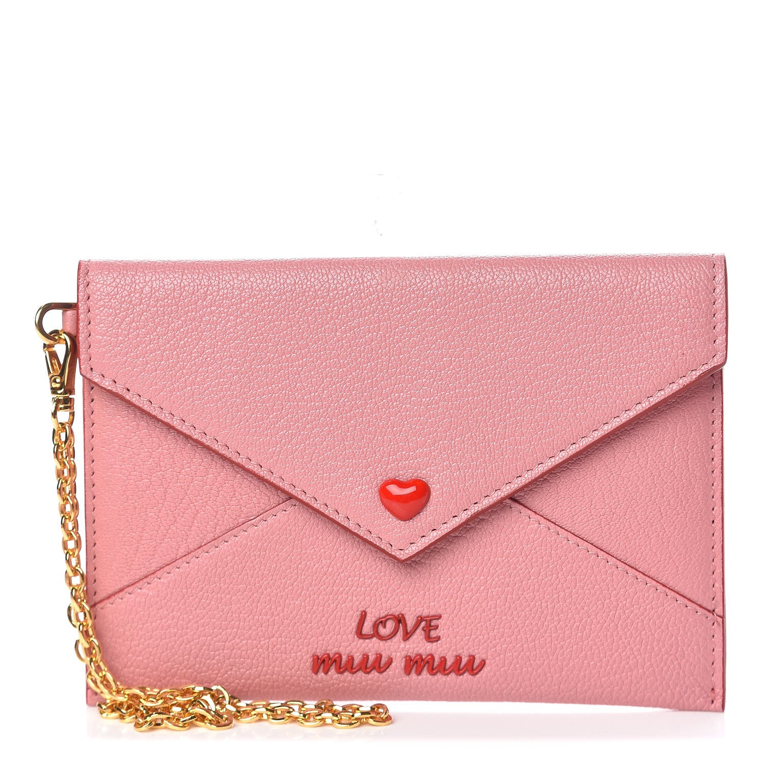 Miu Miu Goatskin Madras Love Wristlet Pouch Orchidea 1 of 11