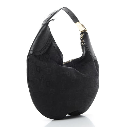 Gucci Canvas Horsebit Glam Hobo Black 3 of 11