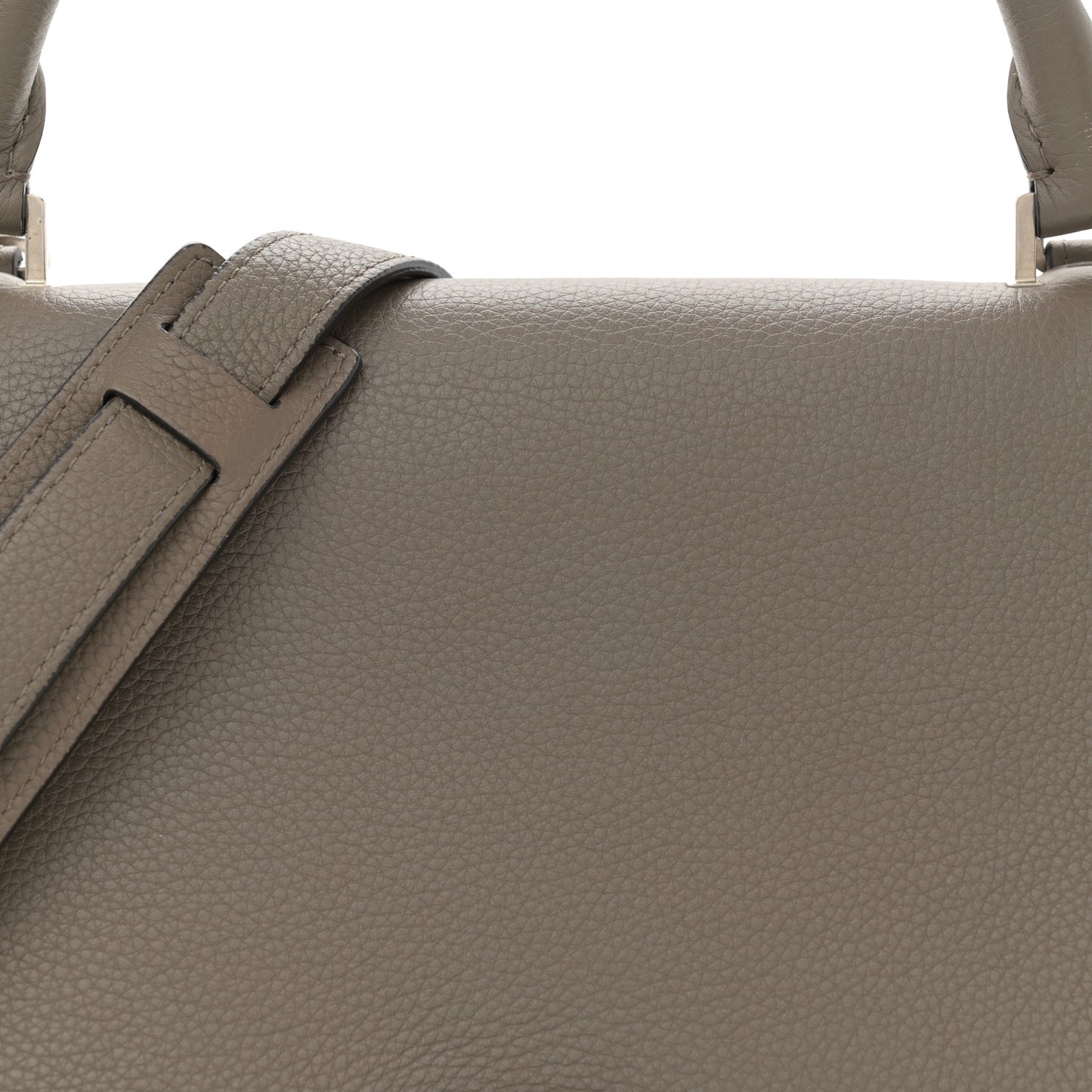 Drummed Calfskin Suede Small Trapeze Souris