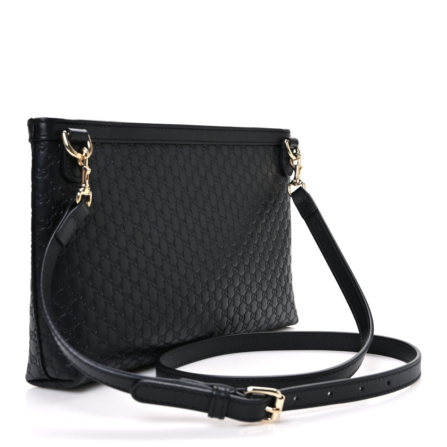 Microguccissima Flat Crossbody Black