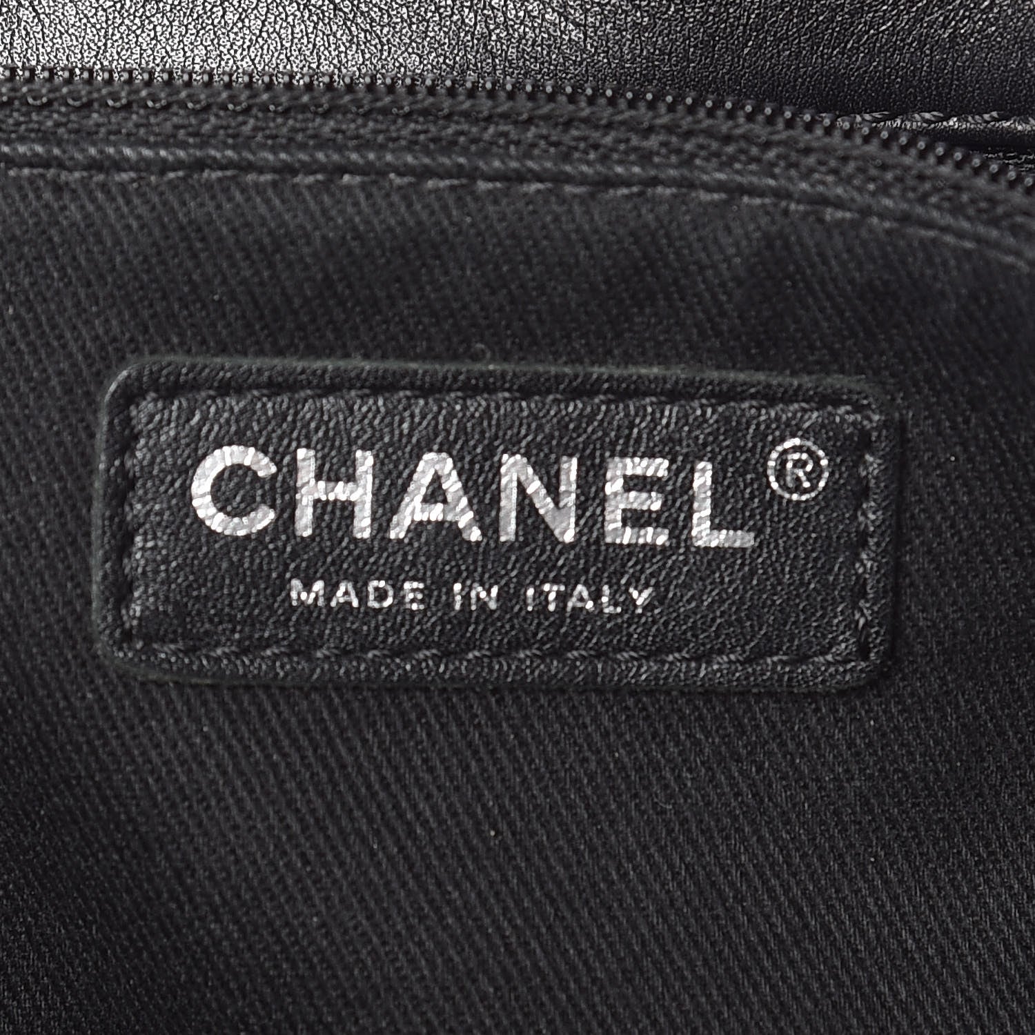 Chanel Calfskin Quilted Large Shopping In Chains Tote Black 8 of 14