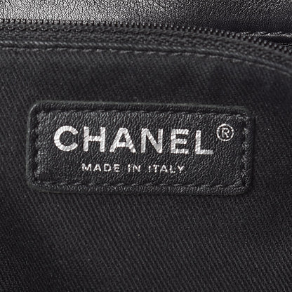 Chanel Calfskin Quilted Large Shopping In Chains Tote Black 8 of 14