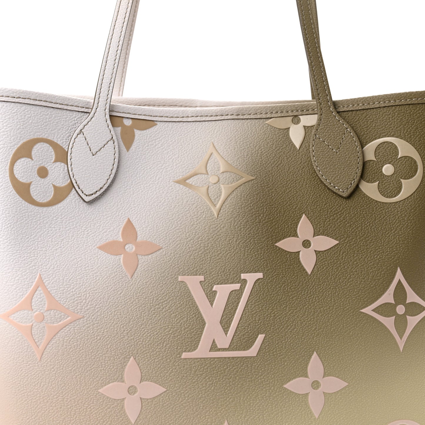 Monogram Giant Spring In The City Neverfull MM Sunset Kaki