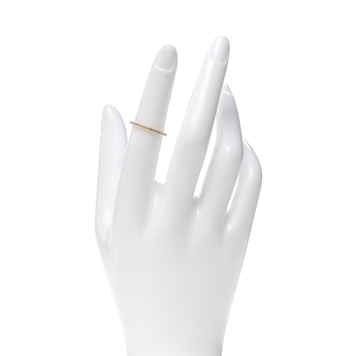 18K Rose Gold Diamond Metro Band Ring 50 5.5
