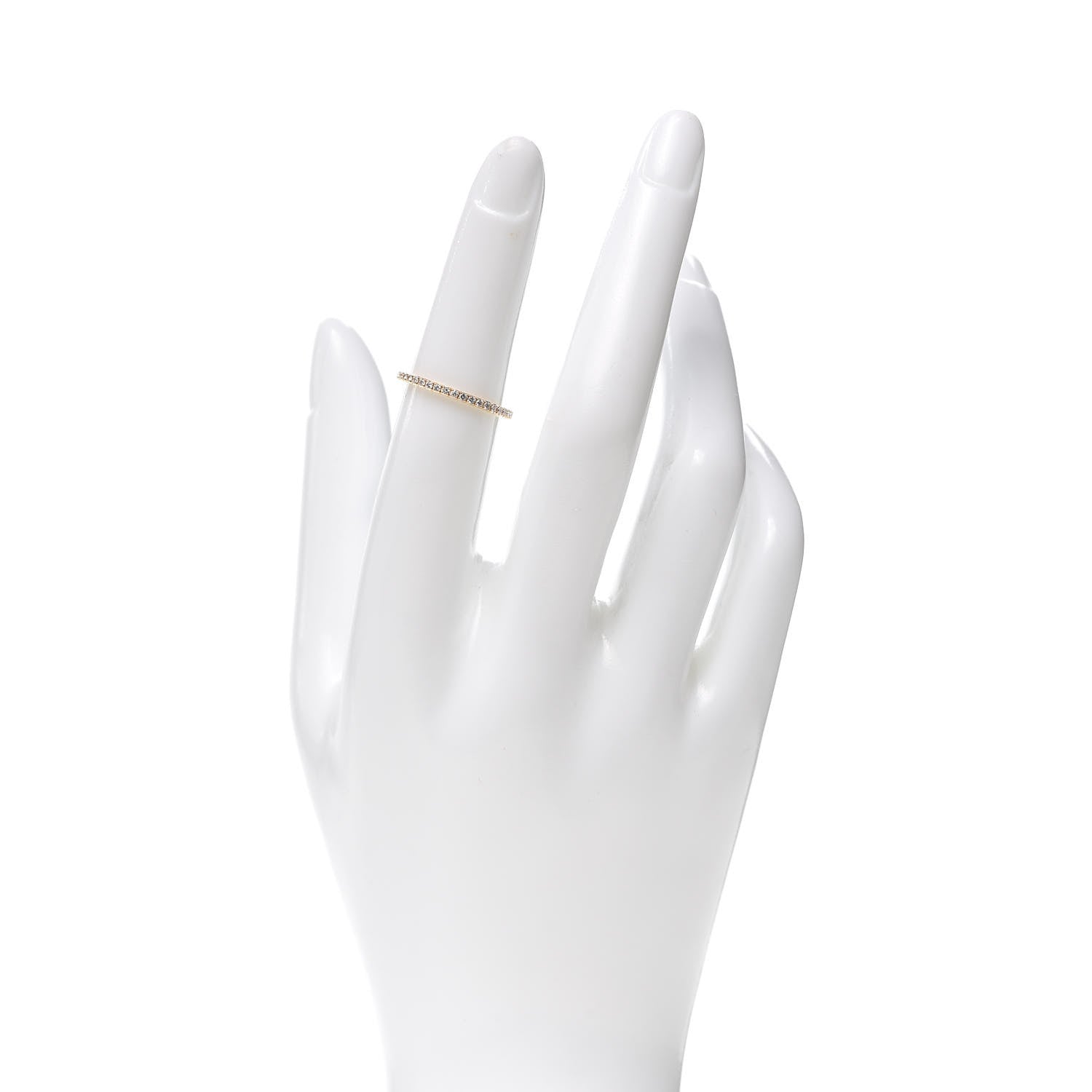 Tiffany 18K Rose Gold Diamond Metro Band Ring 50 5.5 2 of 5