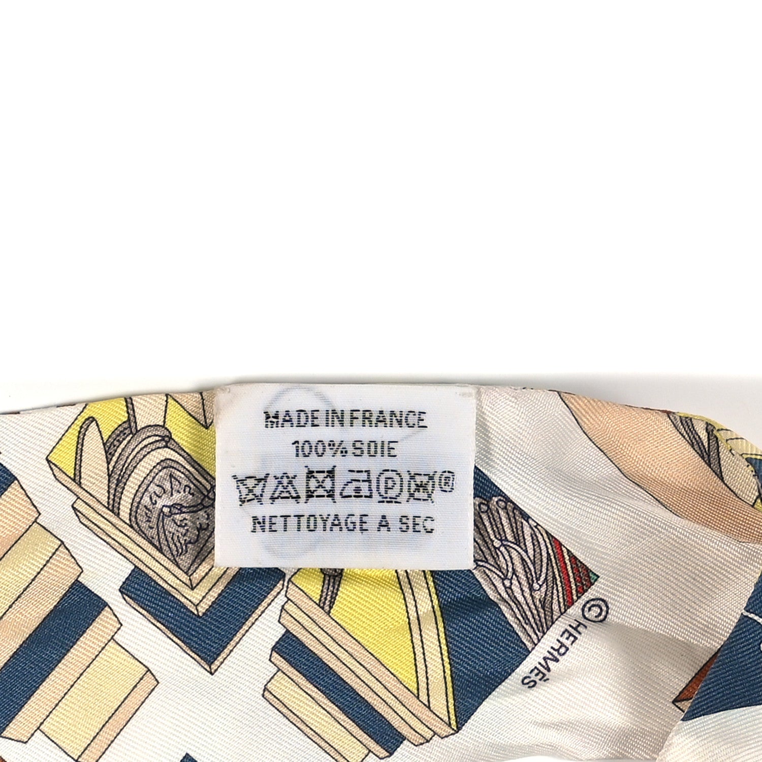 Hermes Silk Springs Springs Bague Twilly White Beige Petrole 3 of 3