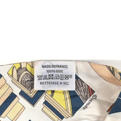 Hermes Silk Springs Springs Bague Twilly White Beige Petrole 3 of 3