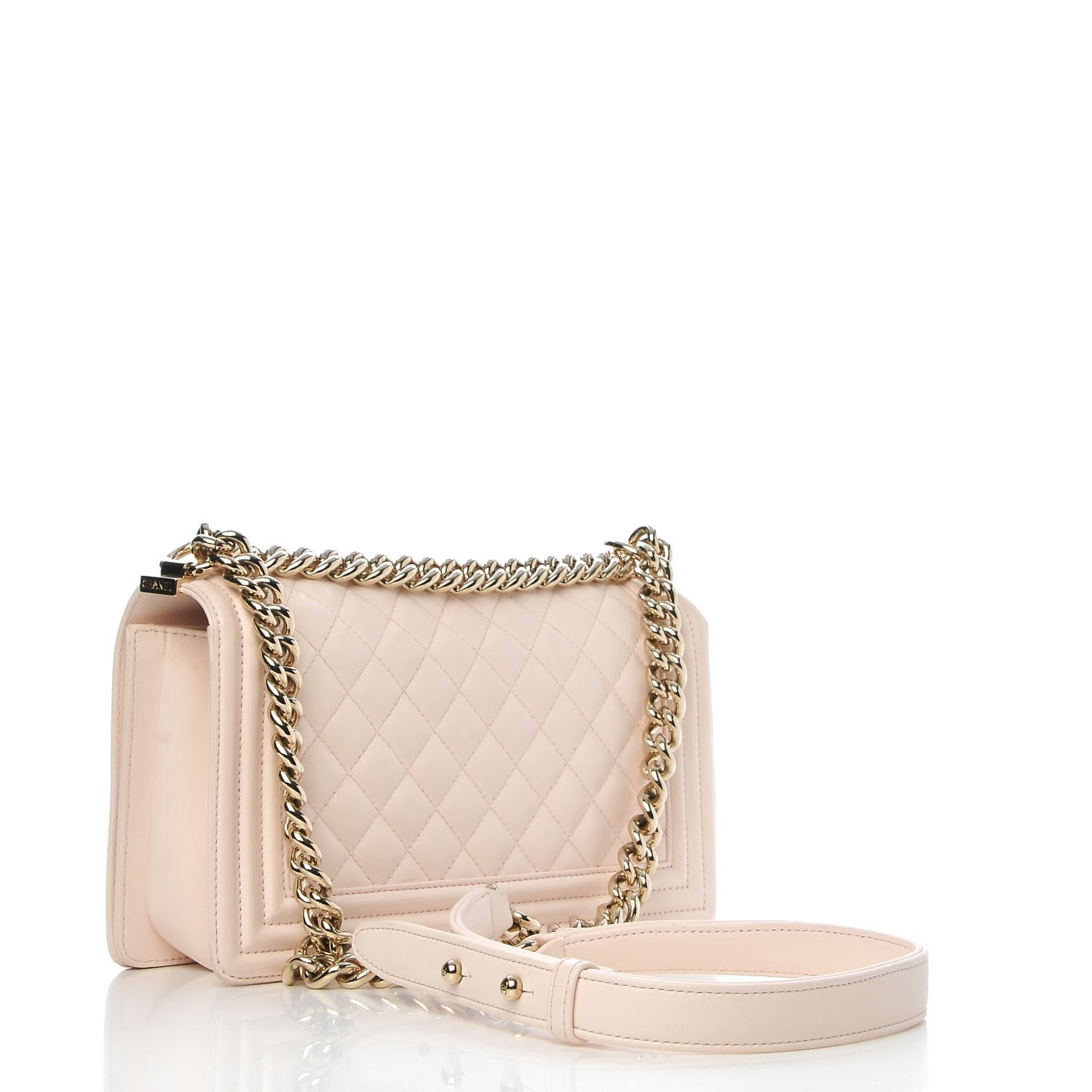 Chanel Lambskin Quilted Medium Boy Flap Light Pink 3 of 7