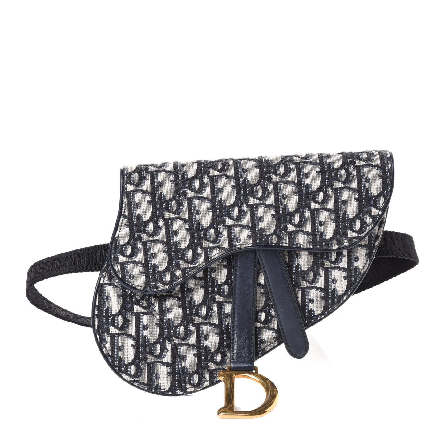Oblique Saddle Belt Bag Blue