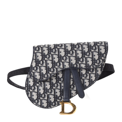 Christian Dior Oblique Saddle Belt Bag Blue 1 of 4