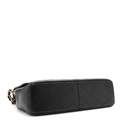 Chanel Caviar Quilted Jumbo Single Flap Black 4 of 14