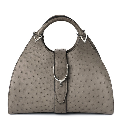 Gucci Ostrich Medium Stirrup Top Handle Bag 1 of 9