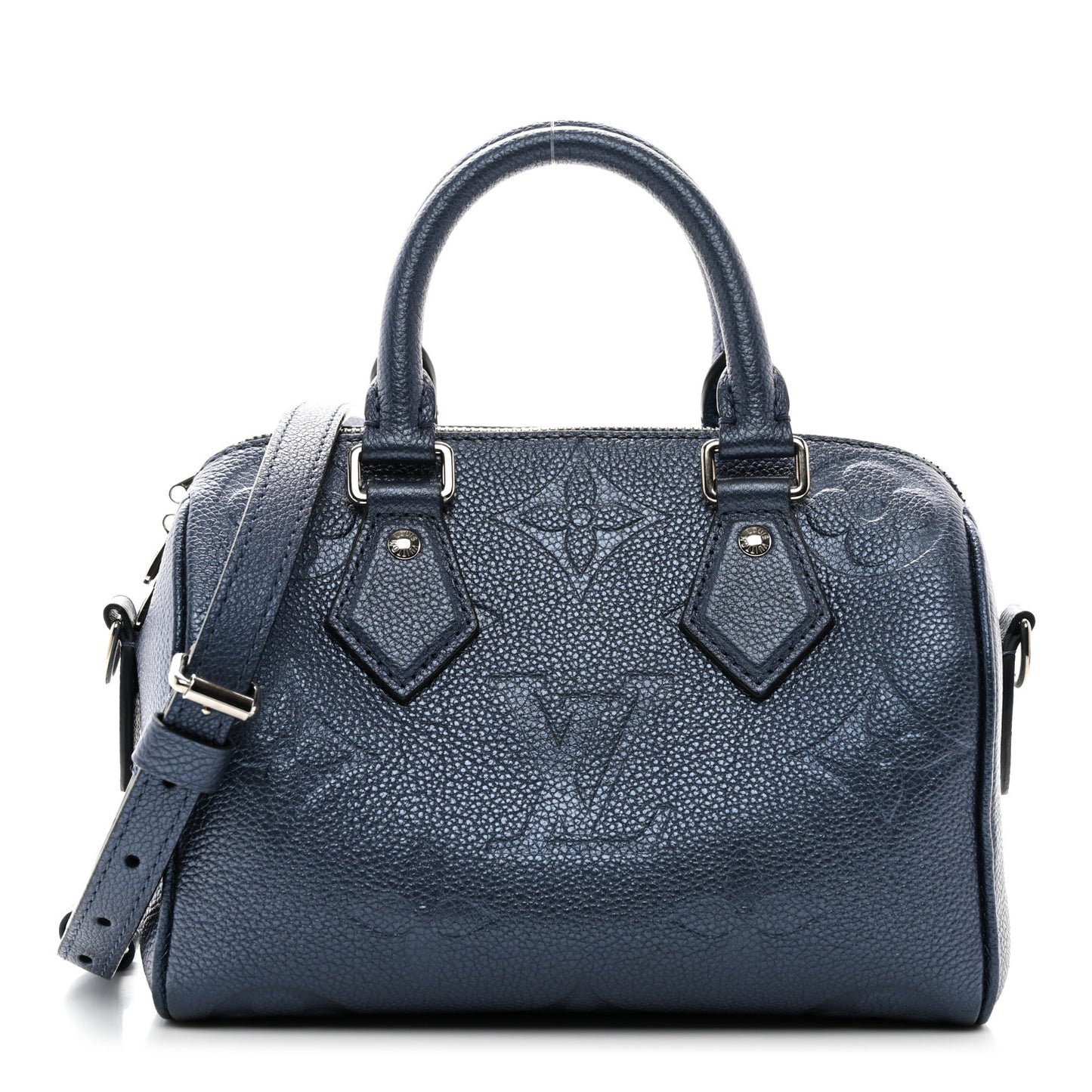 Metallic Empreinte Monogram Giant Speedy Bandouliere 20 Navy Nacre