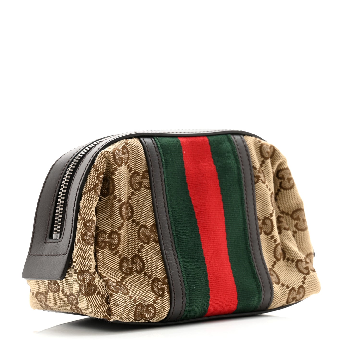Monogram Web Small Cosmetic Case Dark Brown