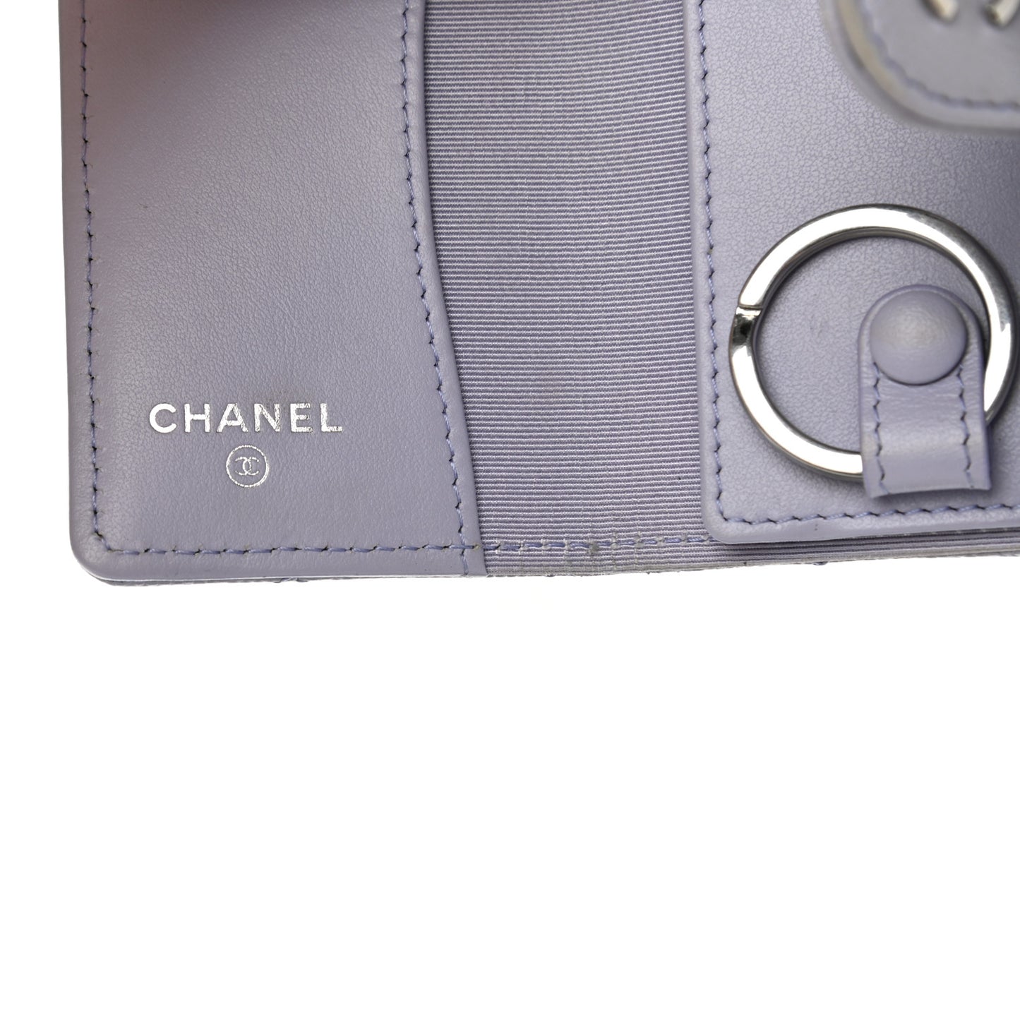 Caviar Quilted Classic 4 Key Holder Wallet Light Purple