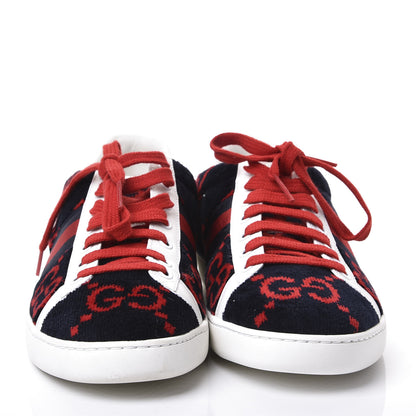 Gucci Terry Cloth GG Monogram Web Womens Ace Sneakers 39.5 Blue Red 3 of 11