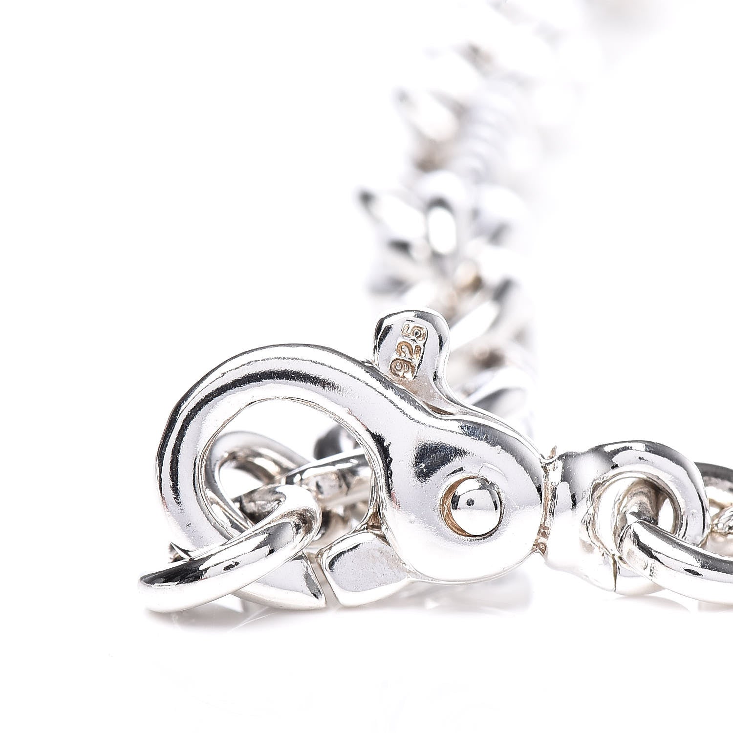David Yurman Sterling Silver 18K Yellow Gold Diamond Smoky Quartz 14mm Albion Figaro Chain Pendant Necklace 6 of 6