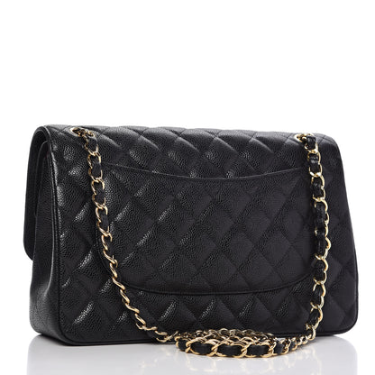 Chanel Caviar Quilted Jumbo Double Flap Black 3 of 10