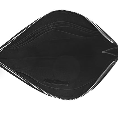 Saint Laurent Calfskin Crocodile Embossed Zipped Tablet Holder Black 5 of 8
