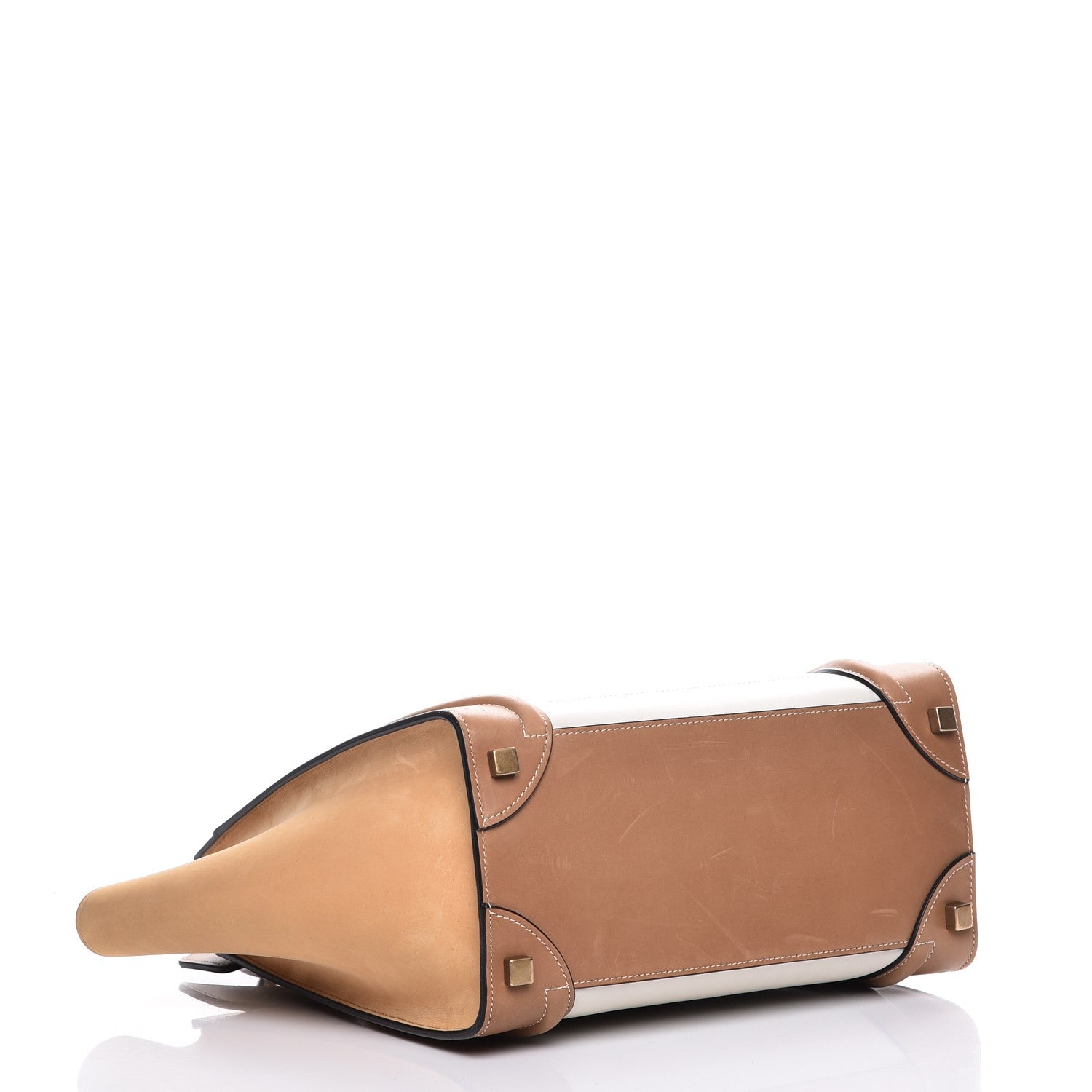 Celine Suede Calfskin Suede Micro Tri-Color Luggage Nude 4 of 13