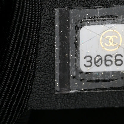 Chanel Tweed Quilted Large Chanel 19 Flap Black Navy Gold 7 of 12