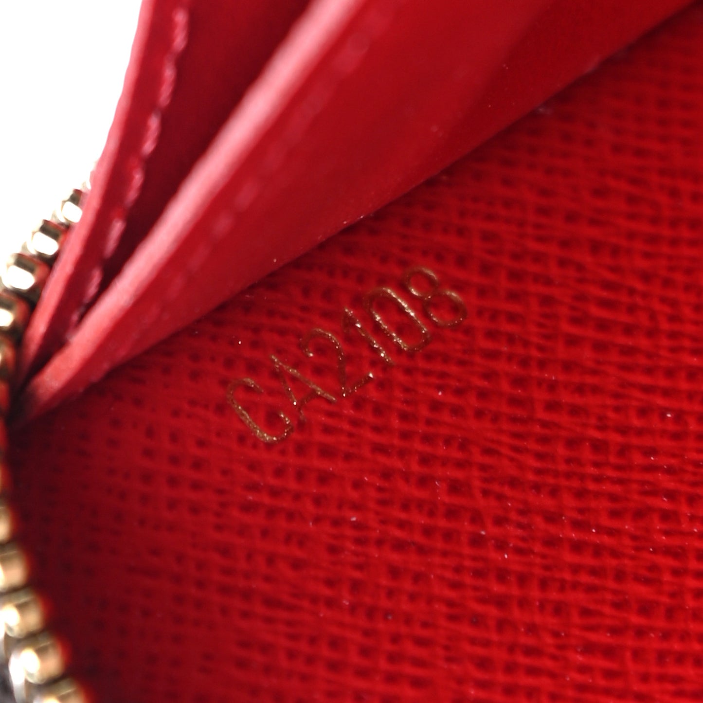 Damier Ebene Clemence Wallet Cherry