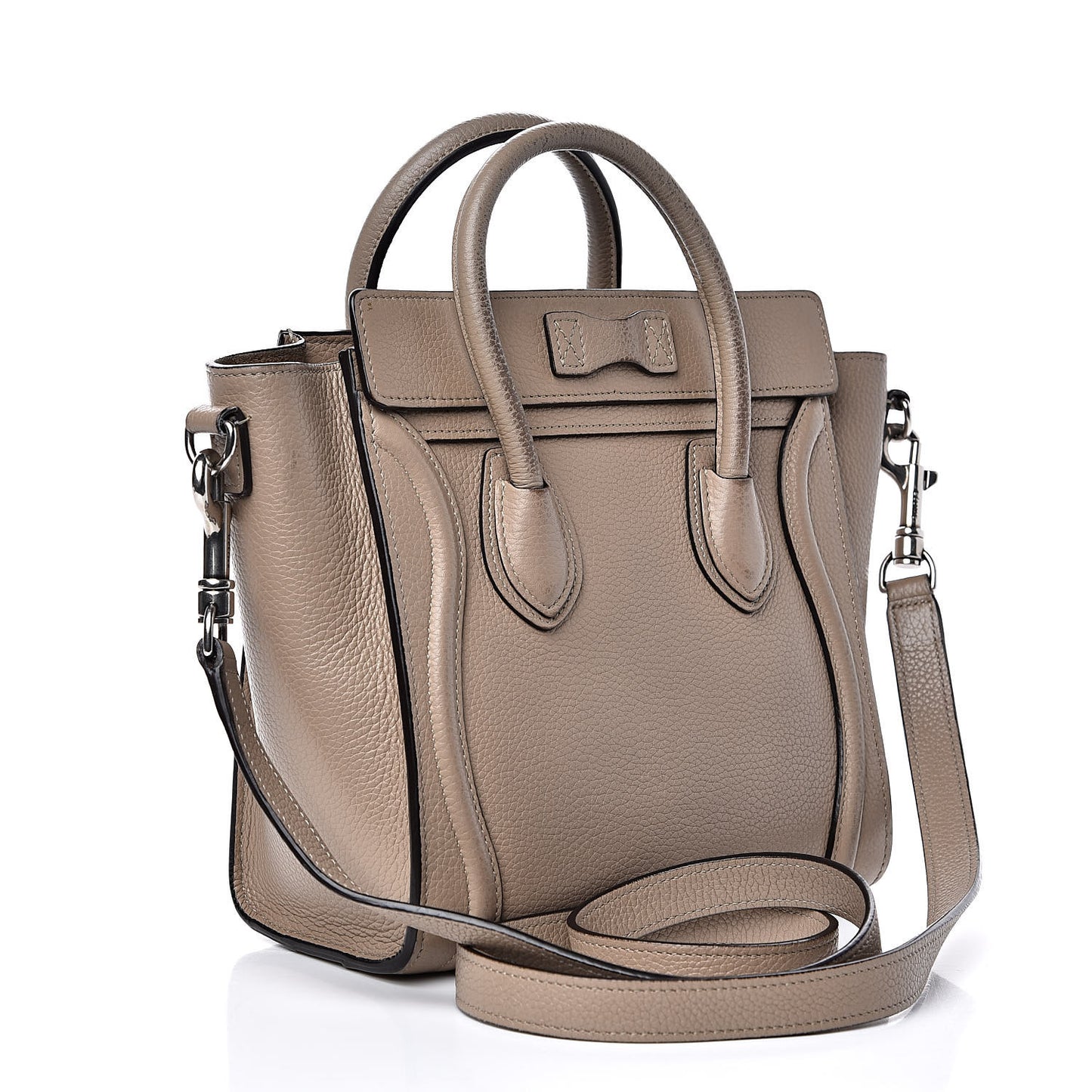 Drummed Calfskin Nano Luggage Dune