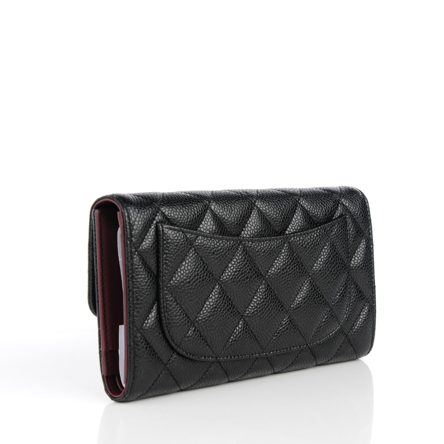Chanel Caviar Quilted Large Flap Wallet Black 3 of 8